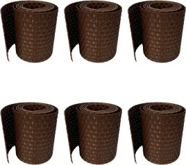 6x-tasma-ogrodzeniowa-255-x-19cm-technorattan-jasny-braz-oslona-balkonowa