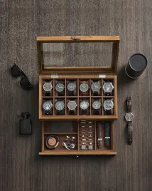 pudelko-na-zegarki-eleganckia-szkatulka-na-bizuterie-brazowa-etui-12szt