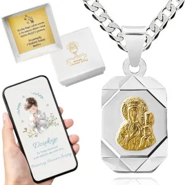 srebrny-medalik-matka-boska-925-lancuszek-45-cm-komunia-chrzest-prezent