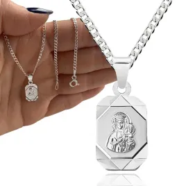 medalik-matka-boska-i-lancuszek-pancerka-40-cm-srebrny-komplet-925-pamiatka