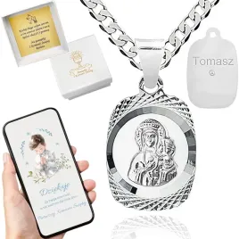 srebrny-lancuszek-45-cm-z-medalikiem-matki-boskiej-komunia-chrzest-prezent