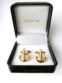 zlote-spinki-do-mankietow-exciting-kotwica-marine-kapitanskie-zeglarskie