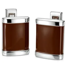 srebrne-spinki-do-mankietow-koszuli-brazowe-stal-szlachetna-316l