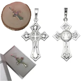 krzyzyk-srebrny-sw-benedykt-oksydowany-srebro-925