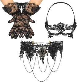 koronkowe-akcesoria-rekawiczki-maska-choker-przebranie-halloween-lata-70-80