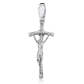 delikatny-rodowany-srebrny-krzyz-papieski-krzyzyk