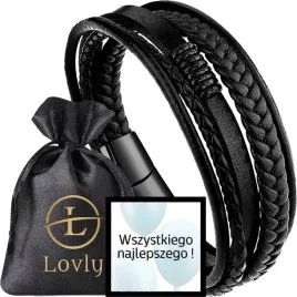 premium-czarna-skorzana-bransoletka-meska-elegancka-magnes-stal-nierdzewna