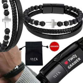 bransoletka-skorzana-meska-z-grawerem-grawer-czarna-krzyz-na-prezent-21-cm