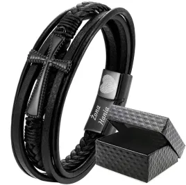 bransoletka-meska-krzyz-skorzana-dla-taty-brata-z-grawerem