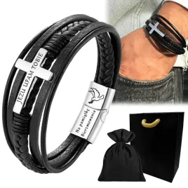 bransoletka-meska-skorzana-srebrna-krzyz-krzyzyk-stal-316l-grawer-gratis