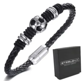 bransoletka-dla-pilkarza-pilka-nozna-skora-stal-prezent