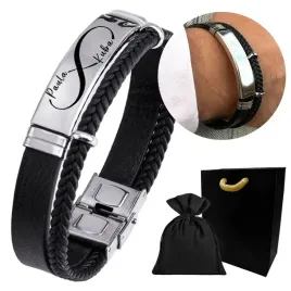 bransoletka-meska-skorzana-z-grawerem-srebrna-stal-prezent-grawer-gratis