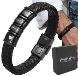 bransoletka-skorzana-dla-mezczyzny-z-grawerem-imiona-daty-prezent