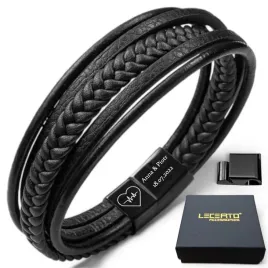 lecerto-skorzana-bransoletka-meska-regulowana-19-205-premium-grawer-gratis