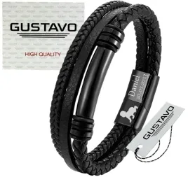 bransoletka-meska-skorzana-czarna-z-grawerem