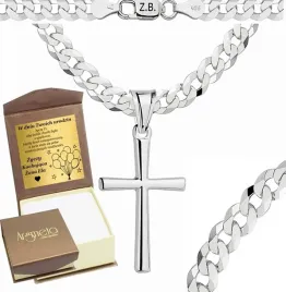 lancuszek-srebrny-meski-pancerka-380-mm-z-krzyzykiem-dla-mezczyzny-grawer