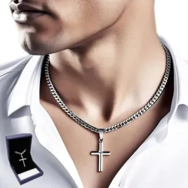 srebrny-lancuszek-z-krzyzykiem-meski-diamentowany-krzyz-wloski-gratis