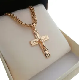 zloty-lancuszek-bismark-50cm-5mm-z-krzyzykiem-stal-chirurgiczna-18k-prezent
