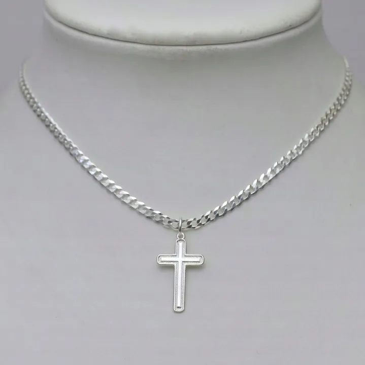 lancuszek-srebrny-55cm-pancerka-krzyzyk-gratis