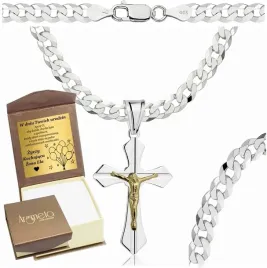 lancuszek-srebrny-meski-pancerka-500-mm-z-krzyzykiem-pr-925-grawer-gratis