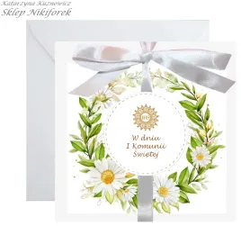 kartka-na-i-komunie-swieta-w-biale-kwiaty-stokrotki-biala-wianek-kwiatowy