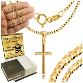 zloty-pelny-lancuszek-meski-pancerka-z-krzyzykiem-925-585-srebro-grawer