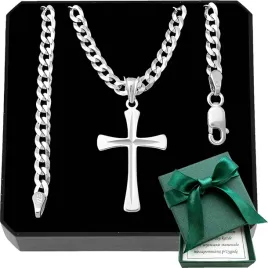 lancuszek-srebrny-meski-925-zestaw-pancerka-4-mm-50-cm-z-zawieszka-krzyz