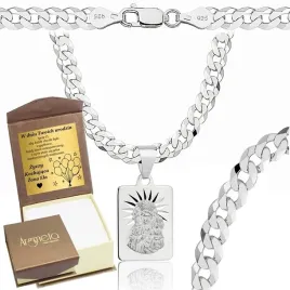 lancuszek-srebrny-meski-pancerka-500-mm-z-medalikiem-pr-925-grawer-gratis