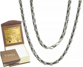 lancuszek-srebrny-meski-splot-krolewski-oksydowany-pelny-450-mm-grawer