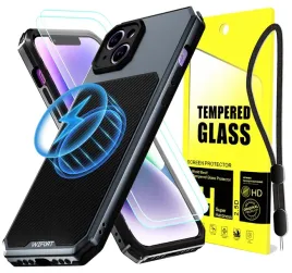 plecki-do-apple-iphone-14-plus-metalowe-czarne-smyczka-i-2-szkla-ochronne