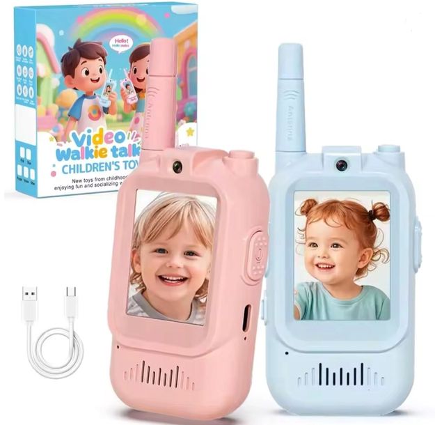 Zestaw 2 Radiotelefon Krótkofalówka Walkie Talkie Obraz Video LCD