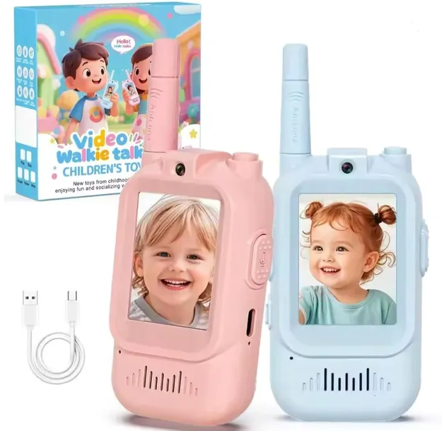 Zestaw 2 Radiotelefon Krótkofalówka Walkie Talkie Obraz Video LCD