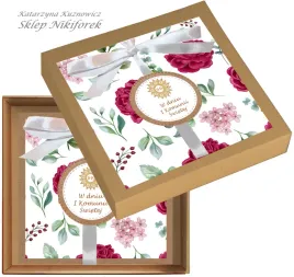 kartka-w-pudelku-na-i-komunie-swieta-w-kwiaty-czerwone-roze-bordowa-brazowa