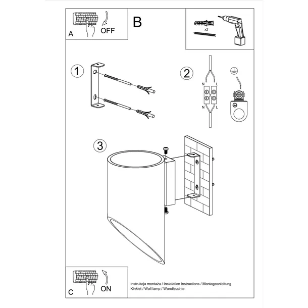 kinkiet-penne-20-czarny-dlugosc-wysokosc-20-cm
