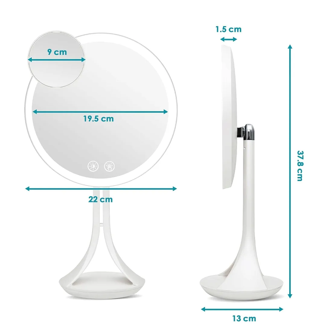 lusterko-stojace-bialy-auxmir