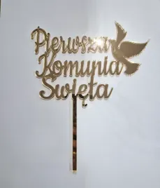 topper-na-tort-zlota-plexi-komunia-duzy