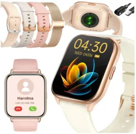 smartwatch-zegarek-damski-polskie-menu-rozmowy-sport-powiadomienia-4-paski