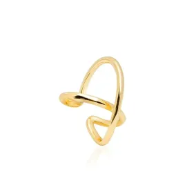 nausznica-pozlacana-ania-kruk-zlota-gladka-nieregularna-srebro-925