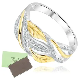 pierscionek-srebrny-rodowany-listki-pokryty-zlotem-pozlacane-srebro-925