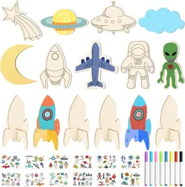 drewniany-zestaw-do-malowania-rakiety-diy-zabawka-dla-dzieci-prezent-35szt