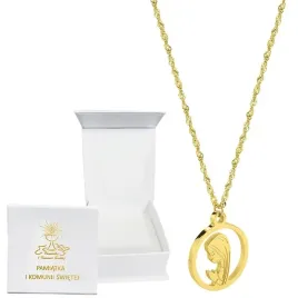 lancuszek-pozlacany-medalik-komunijny-matka-boska-komunie-chrzest-stal-316l