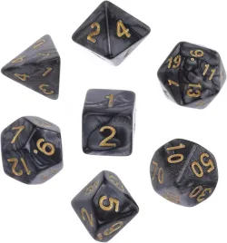 kostki-kosci-wieloscienne-do-gry-dungeons-and-dragons-czarne-zestaw-7-szt