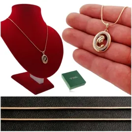 pozlacany-lancuszek-zmijka-z-zawieszka-matki-boskiej-z-cyrkoniami-45-cm-18k