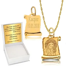 zloty-medalik-lancuszek-585-chrzest-komunia-grawer