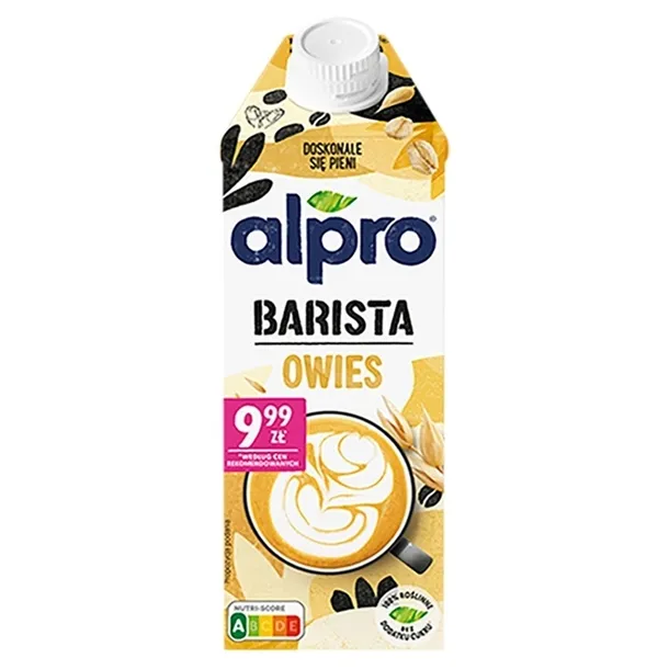ALPRO BARISTA NAPÓJ OWSIANY Z DODATKIEM WITAMIN BEZ DODATKU CUKRU 750ml