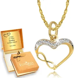 zloty-lancuszek-585-wisiorek-serce-nieskonczonosc