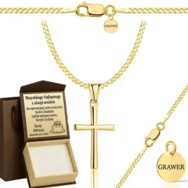 zloty-pelny-lancuszek-damski-pancerka-z-krzyzykiem-pr-925-585-grawer-gratis