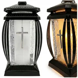 duzy-znicz-lampion-na-cmentarz-grob-kapliczka-ozdobny-krzyz-srebrny-29cm