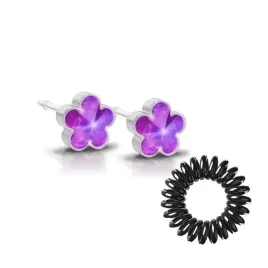 blomdahl-kolczyki-stale-flower-fuchsia-6mm-gratis