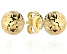 zlote-kolczyki-kulki-diamentowane-4-mm-333-grawer-na-prezent